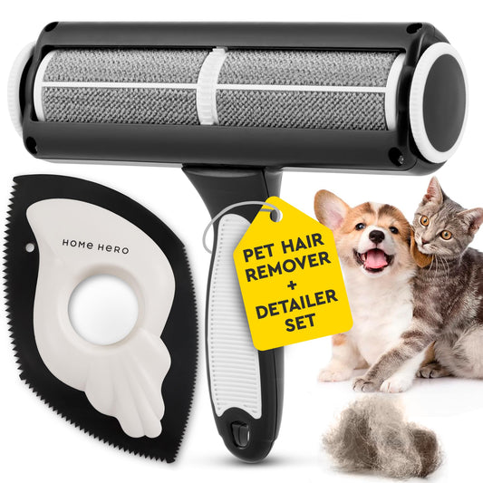 Pet Hair Remover - Reusable Lint Roller - Pet Products Dog Hair Remover for Couch Cat and Dog Hair Remover for Car (2-Pcs) -