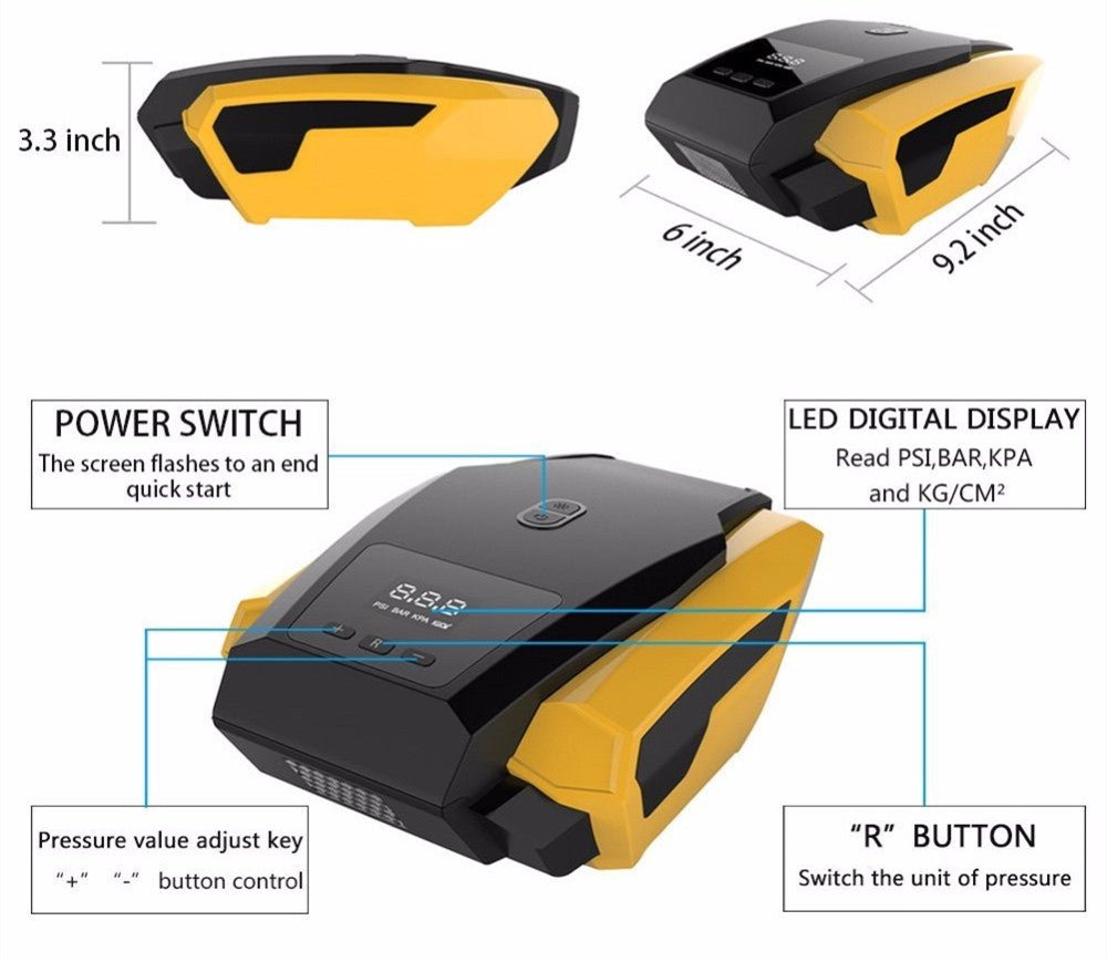 Electric Car Air Pump Inflator Tool - KittyKat Lane LLC