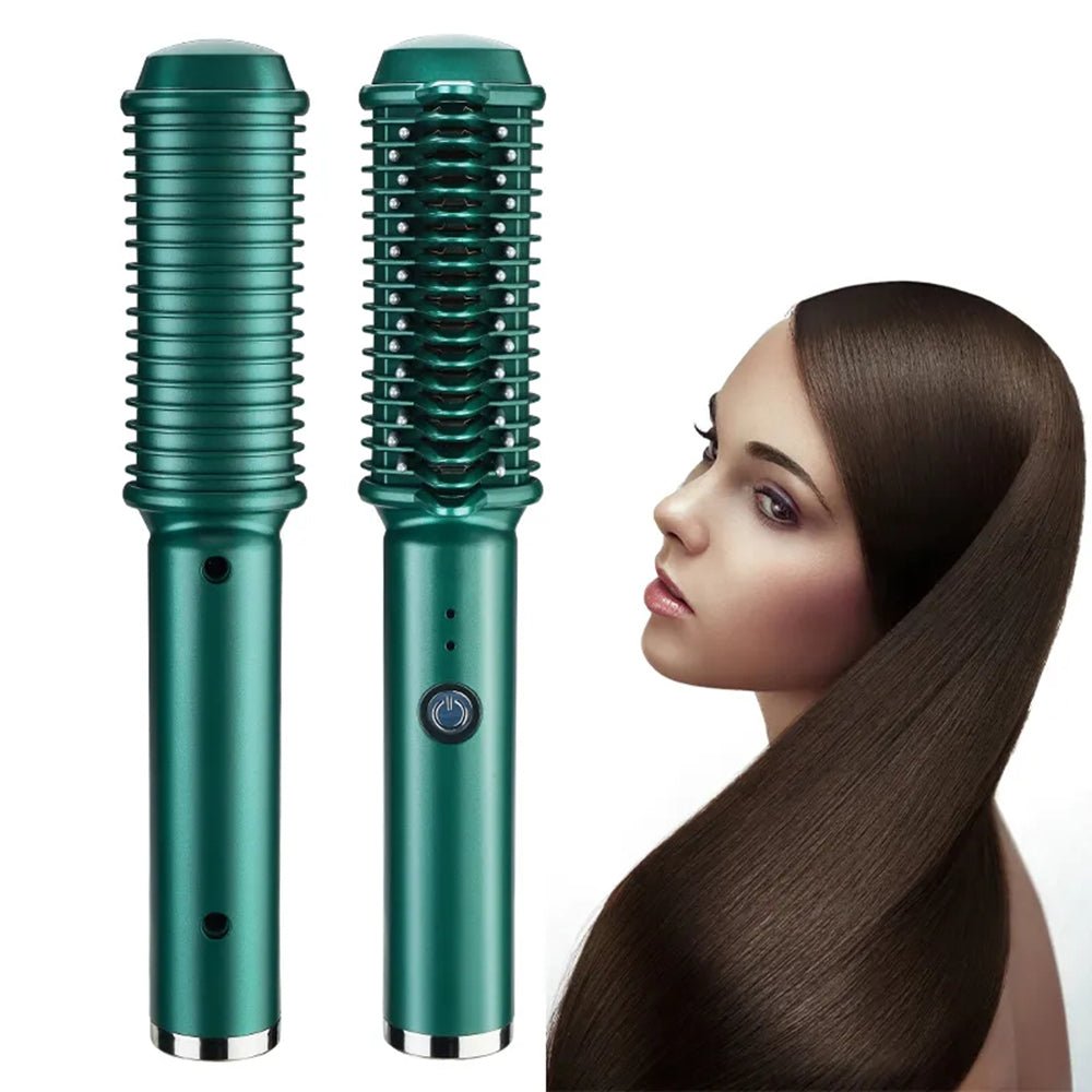 Dual-Purpose Electric Hair Comb for Curling & Straightening - KittyKat Lane LLC