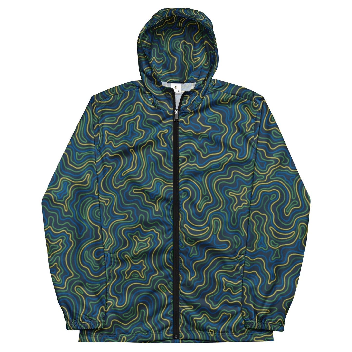 Men’s Tropical Electric Coral Windbreaker - KittyKat Lane LLC