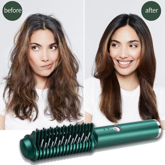 Dual-Purpose Electric Hair Comb for Curling & Straightening - KittyKat Lane LLC