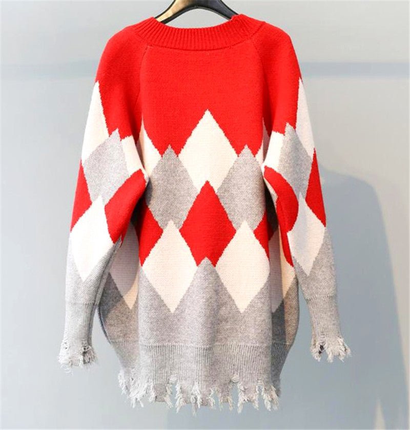 Autumn Cat Sequin Knit Sweater - Loose Fit, Casual - KittyKat Lane LLC