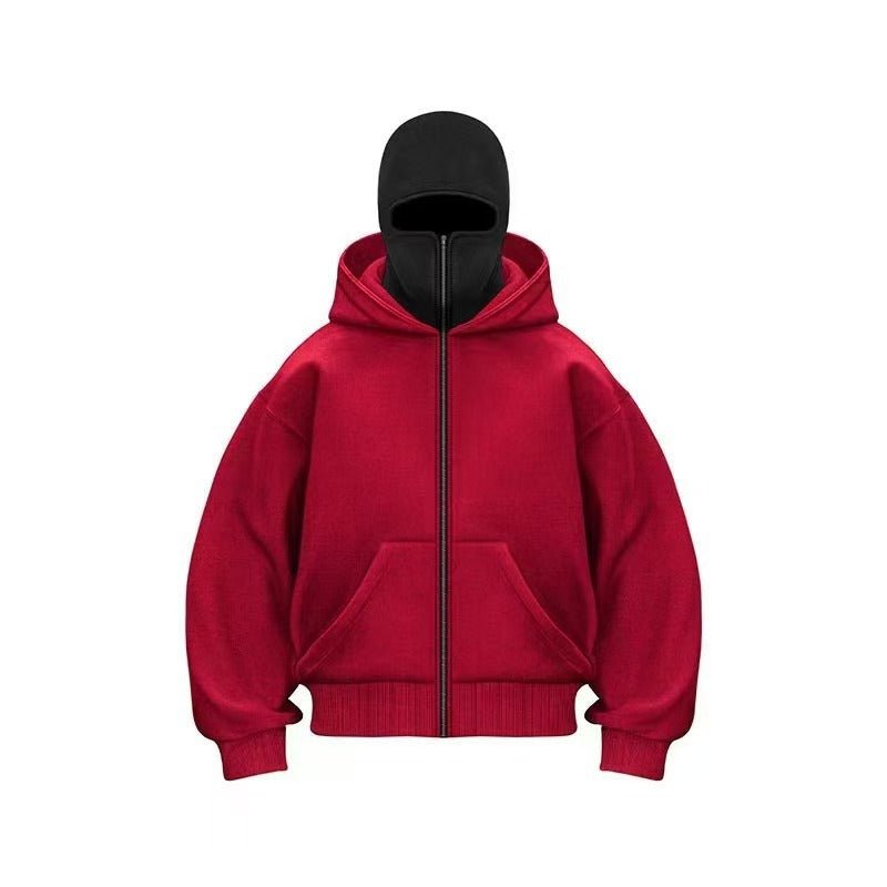Men's Hooded Zip-Up Baseball Jacket