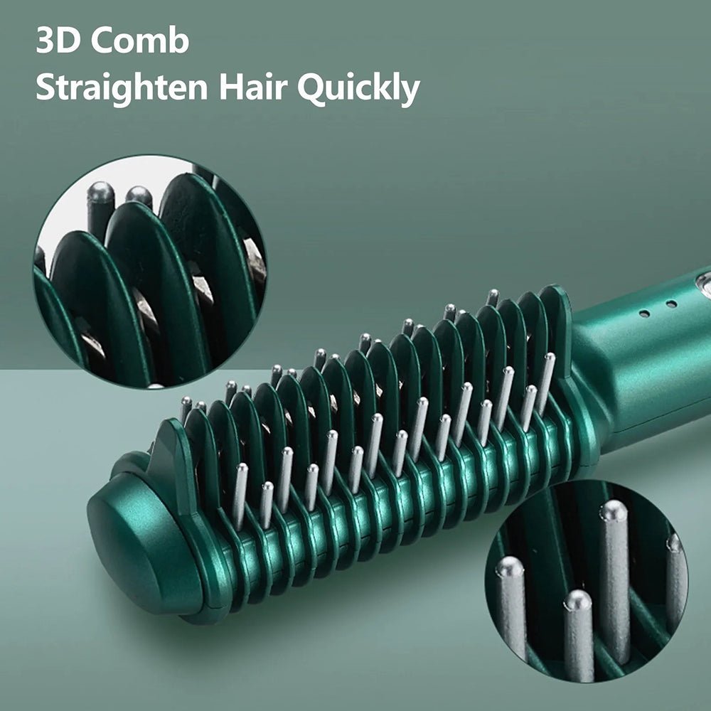 Dual-Purpose Electric Hair Comb for Curling & Straightening - KittyKat Lane LLC