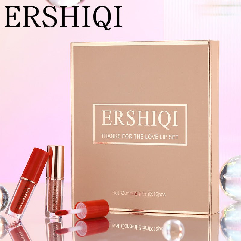 12 pcs Moisturizing Velvet Matte Lipstick Gift Box - KittyKat Lane LLC