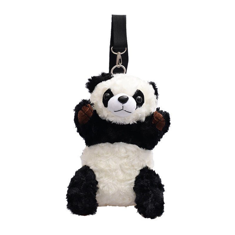 Cute Plush Panda Mini Shoulder Bag, Cartoon Crossbody - KittyKat Lane LLC