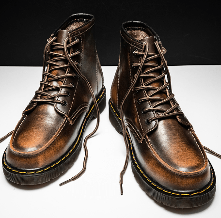 Men's High-Top Cowhide Martin Trendy Tooling Boots - KittyKat Lane LLC