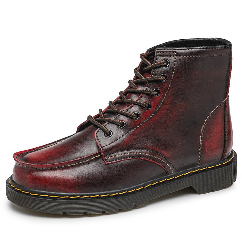 Men's High-Top Cowhide Martin Trendy Tooling Boots - KittyKat Lane LLC