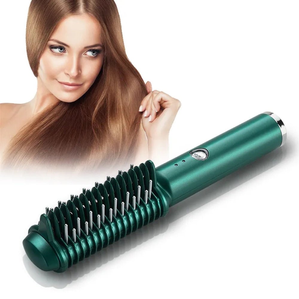 Dual-Purpose Electric Hair Comb for Curling & Straightening - KittyKat Lane LLC