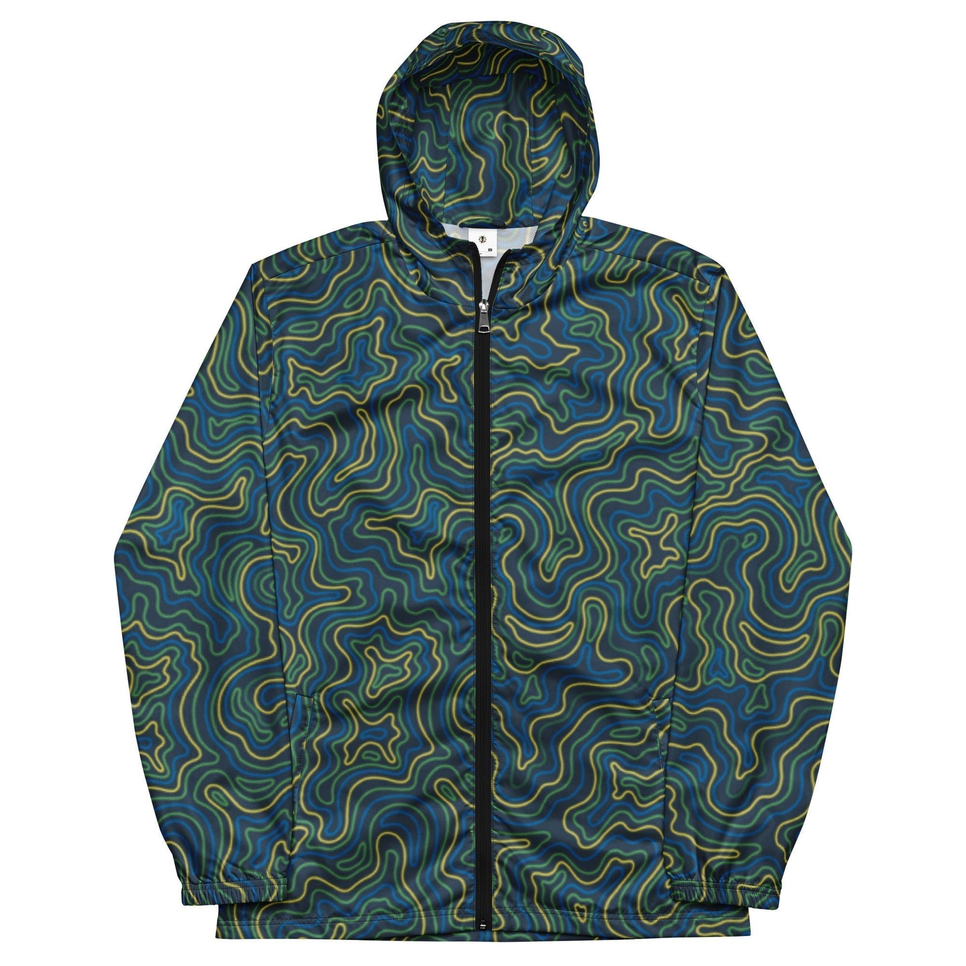 Men’s Tropical Electric Coral Windbreaker - KittyKat Lane LLC