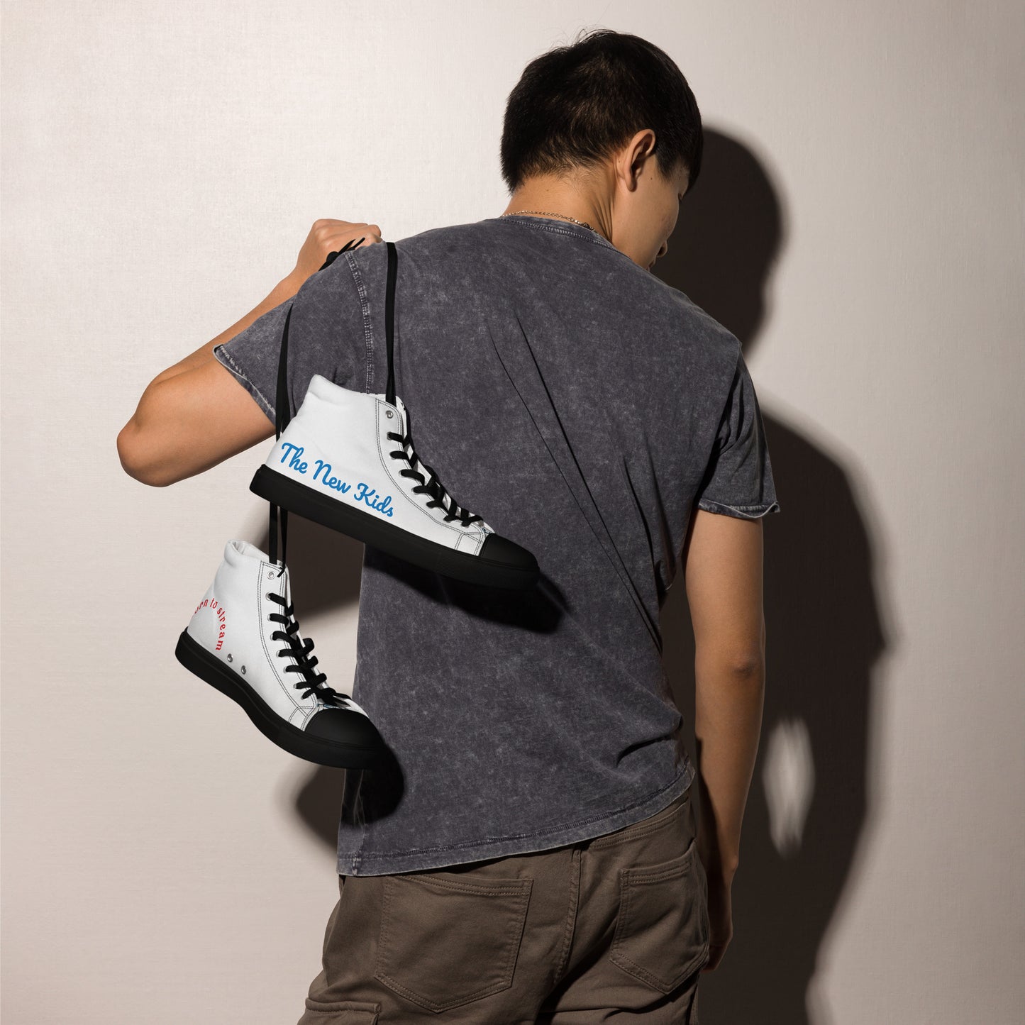 Men's high top canvas shoes in casual style for everyday wear